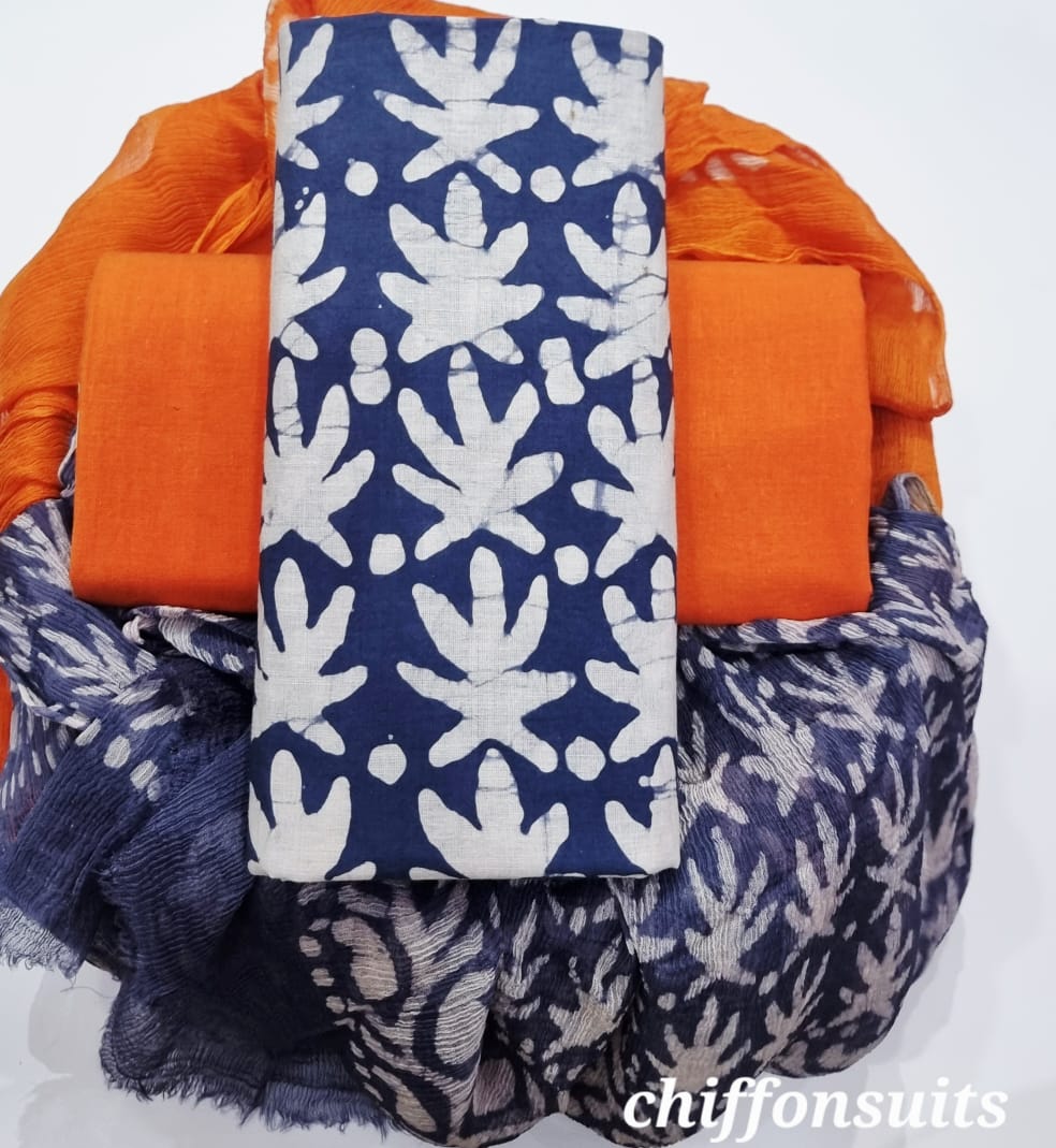 Batik Cotton Unstitched suit