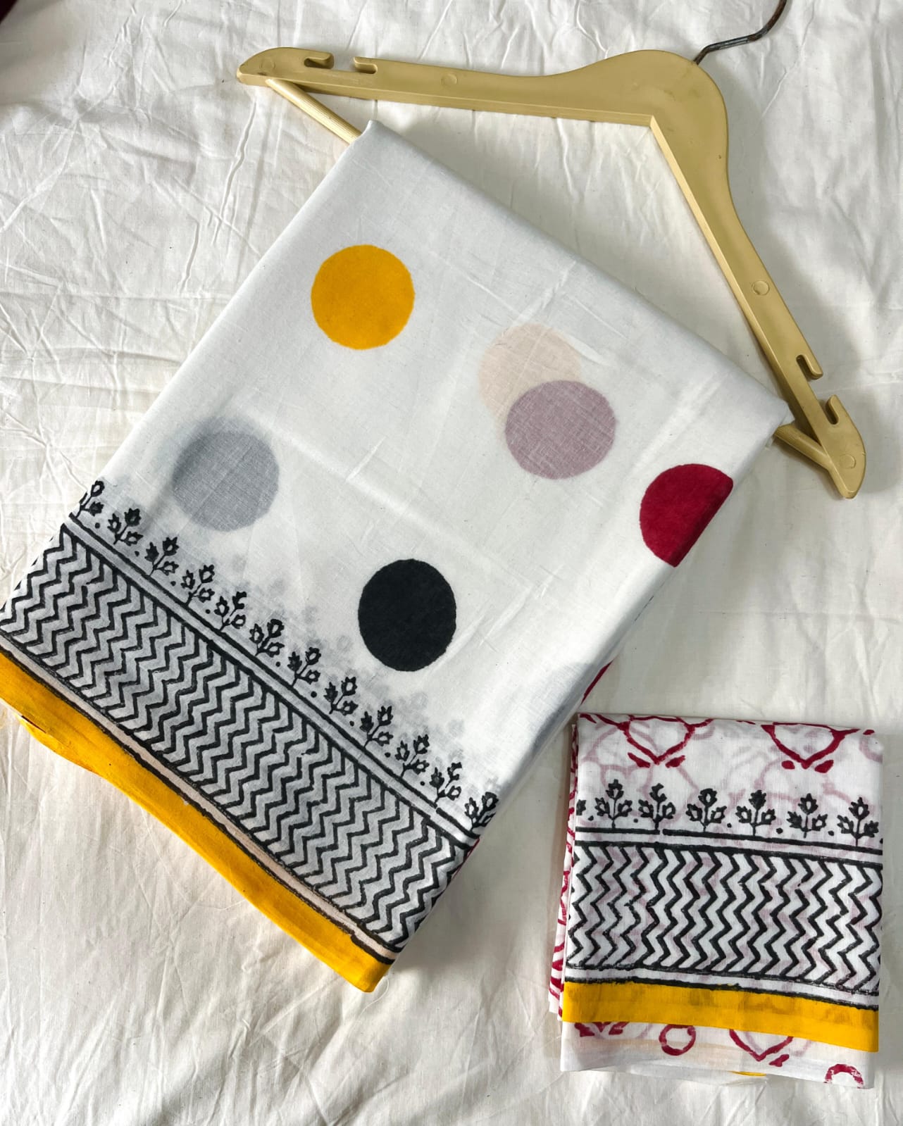 Mulmul Cotton Sari-White (ST04)
