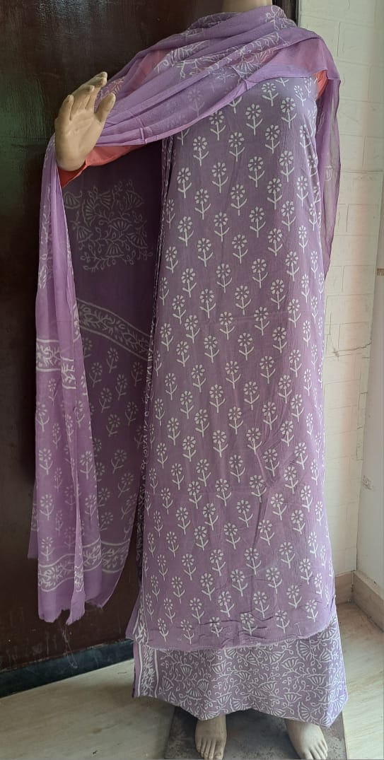 Batik Cotton Unstitched Suit