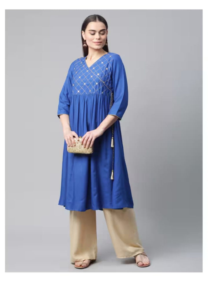 Nirali Frock Kurti-Blue
