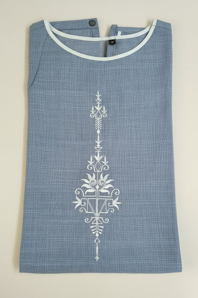 Cotton Straight Kurta-Grey (K139)