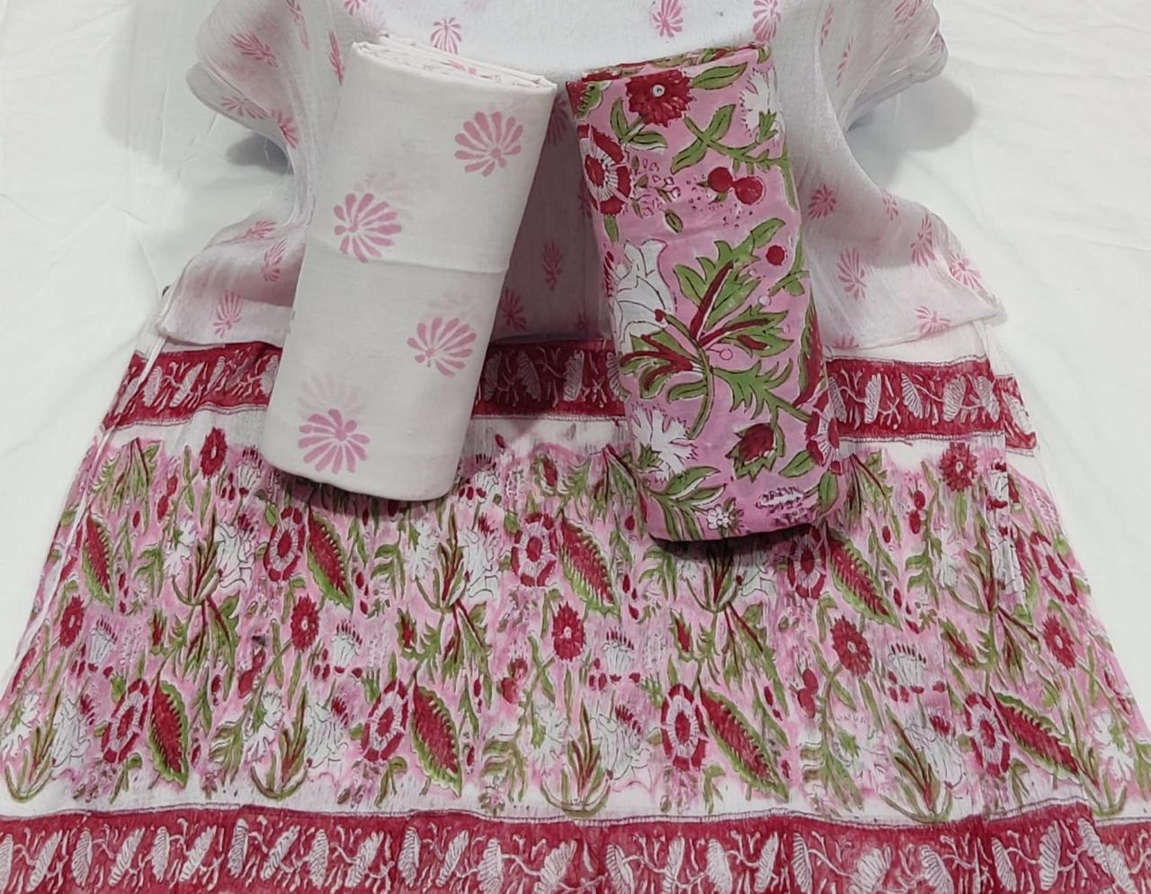 Floral Cotton Unstitched Suit