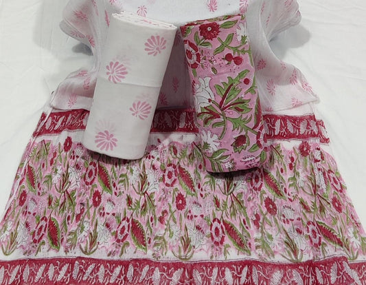 Floral Cotton Unstitched Suit