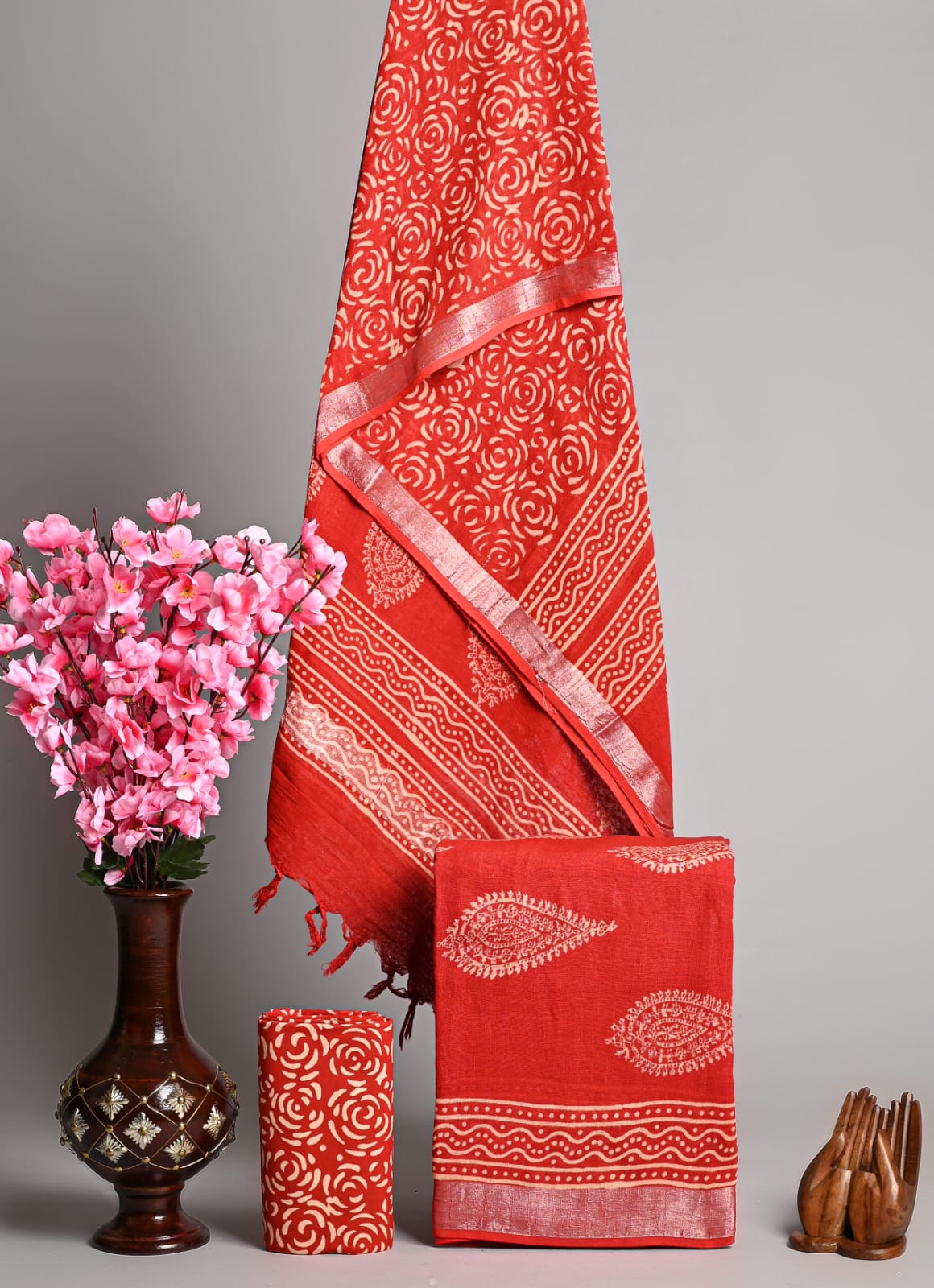 Linen Festivewear Unstitched suit