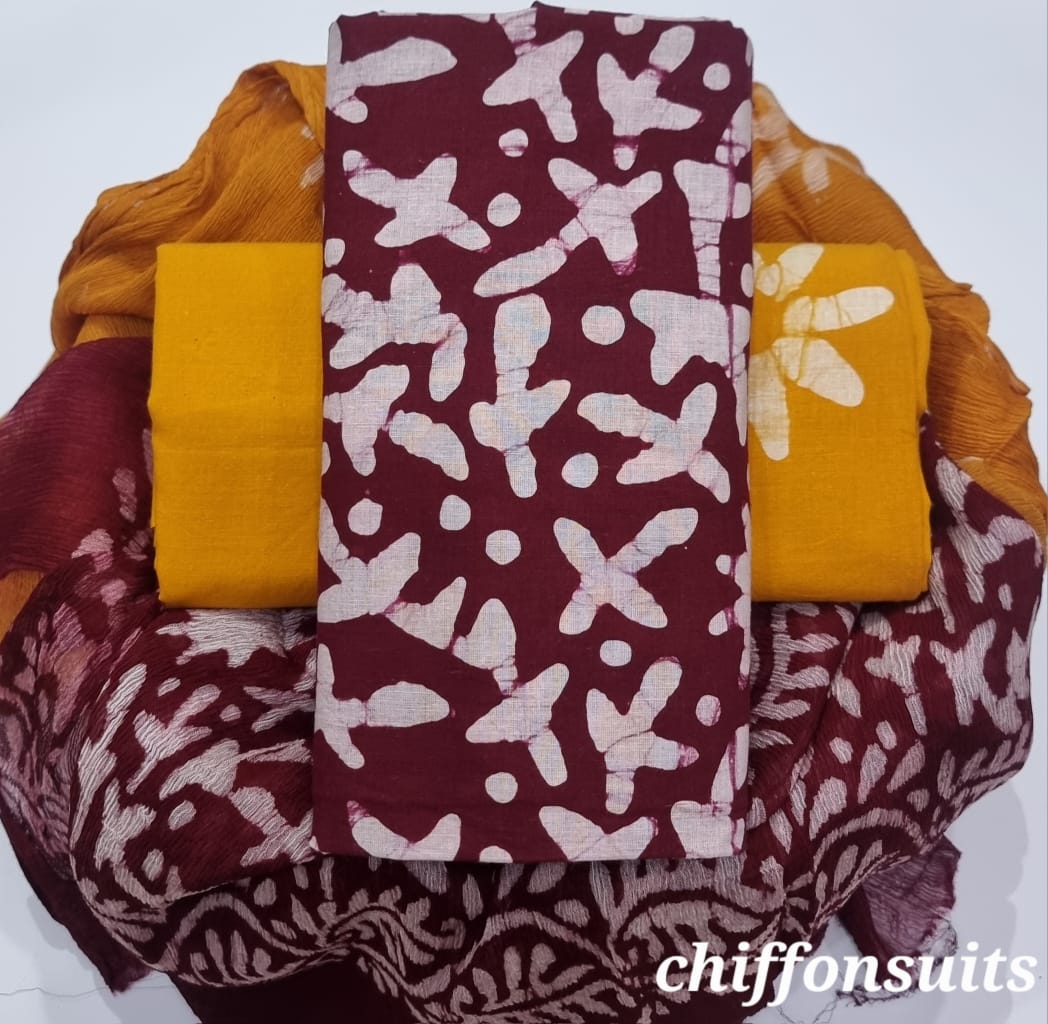 Batik Cotton Unstitched suit