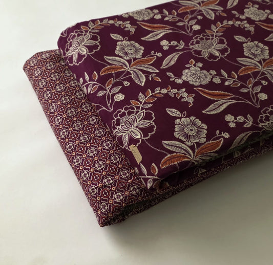 Handblock Cotton Unstitched suit