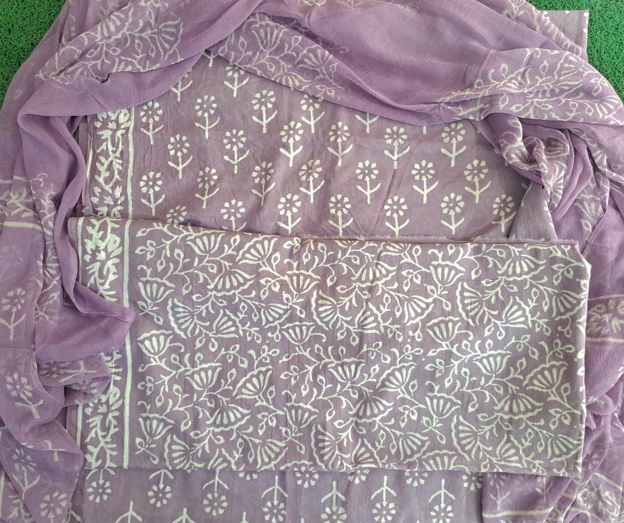 Batik Cotton Unstitched Suit