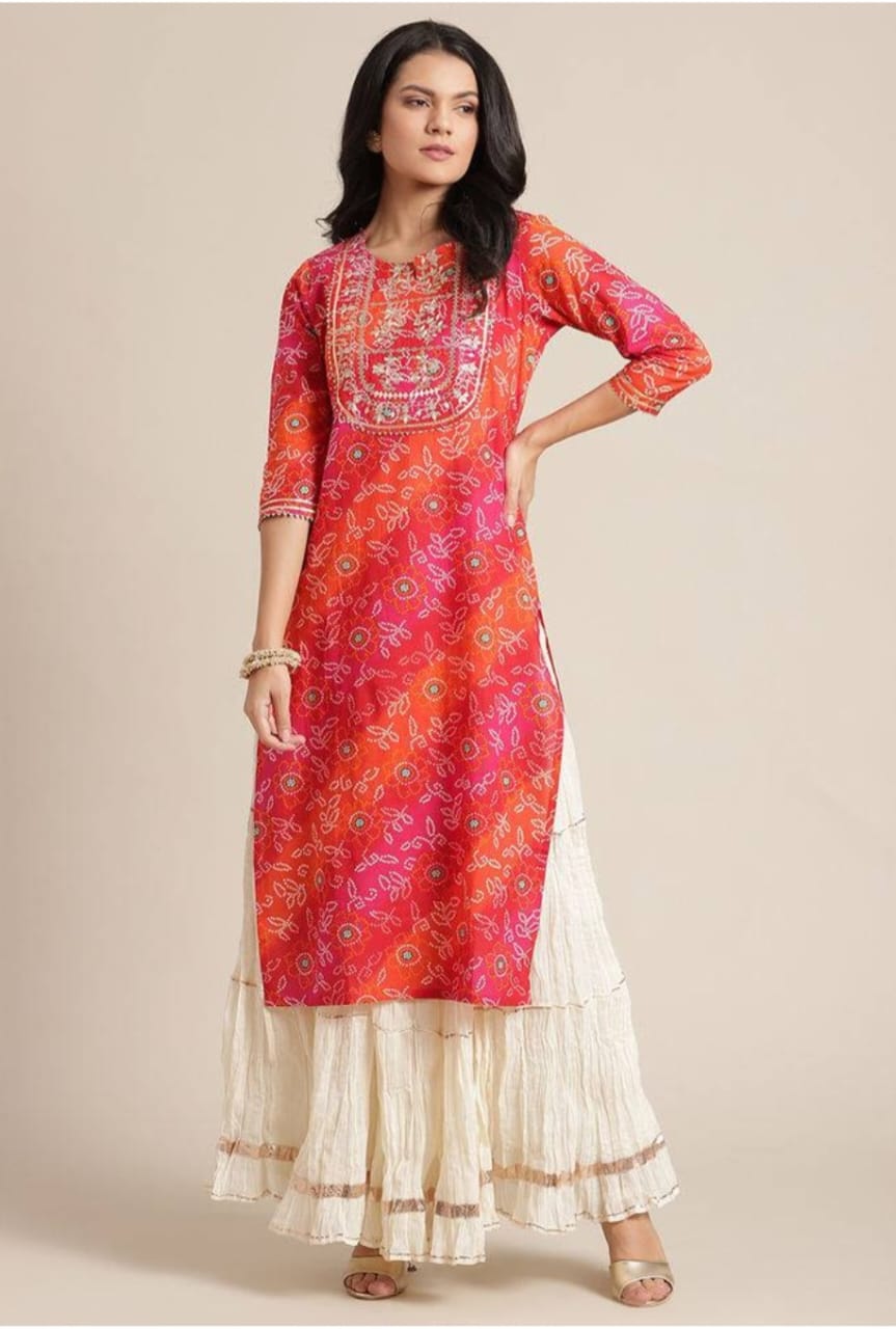 Kesar Rayon Cotton Kurta