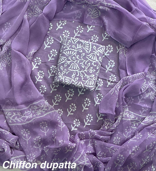 Batik Cotton Unstitched Suit