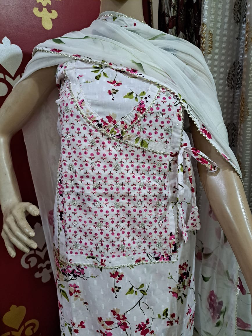 Festive Cotton Unstitched Suit