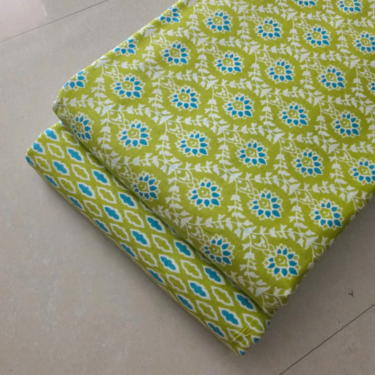 Handblock Cotton Unstitched suit