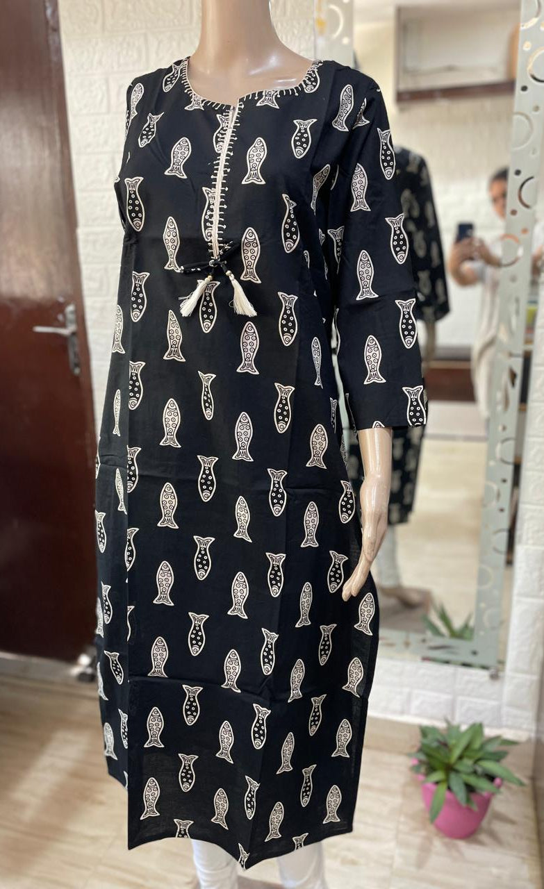 Kanak Cotton Straight Kurta