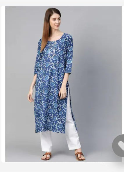 Kanak Cotton Straight Kurta