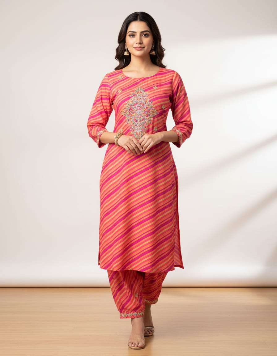 Kesar Silk Straight Kurta