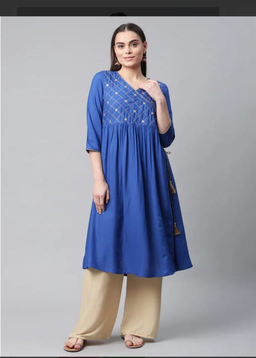 Nirali Frock Kurti-Blue