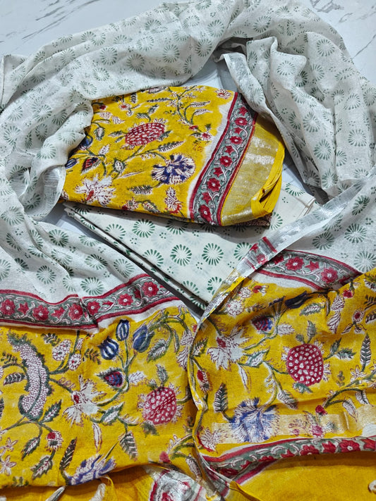 Linen Festivewear Unstitched suit
