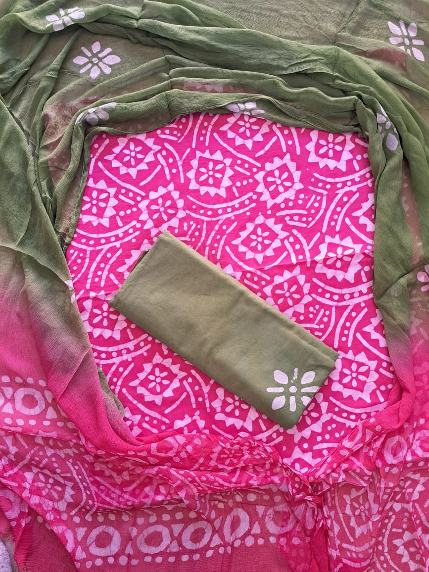 Batik Cotton Unstitched suit
